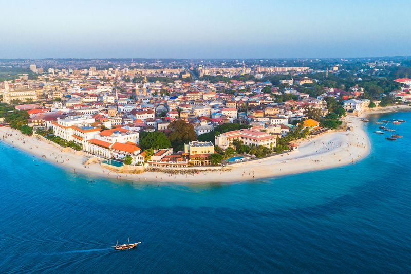 Stone Town, Zanzibar, Tanzania, from above
