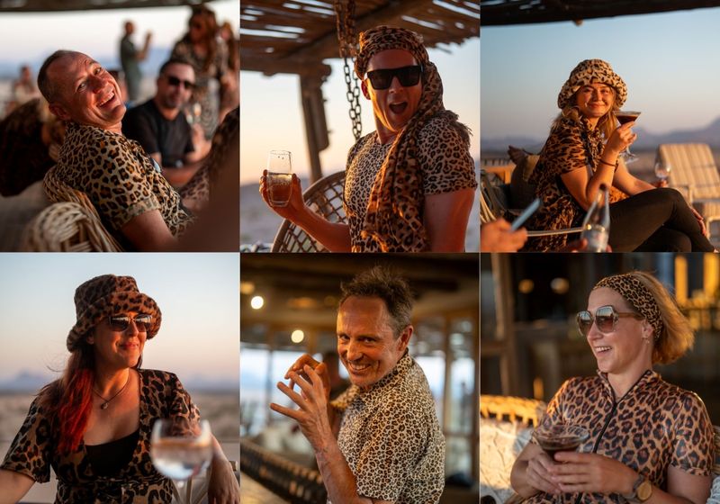 Leopard print shenanigans at Doro Nawas