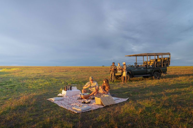Bush picnic in Liuwa National Park