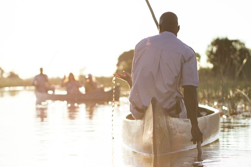 mokoro ride in okavango delta botswana