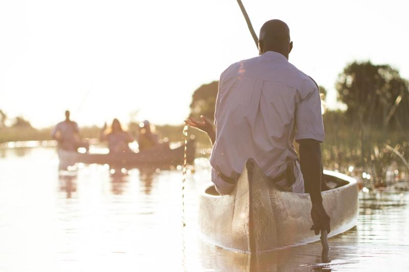 mokoro ride in okavango delta botswana