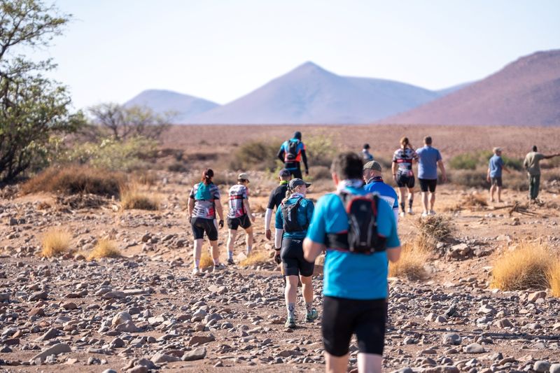 Riders tracking rhinos