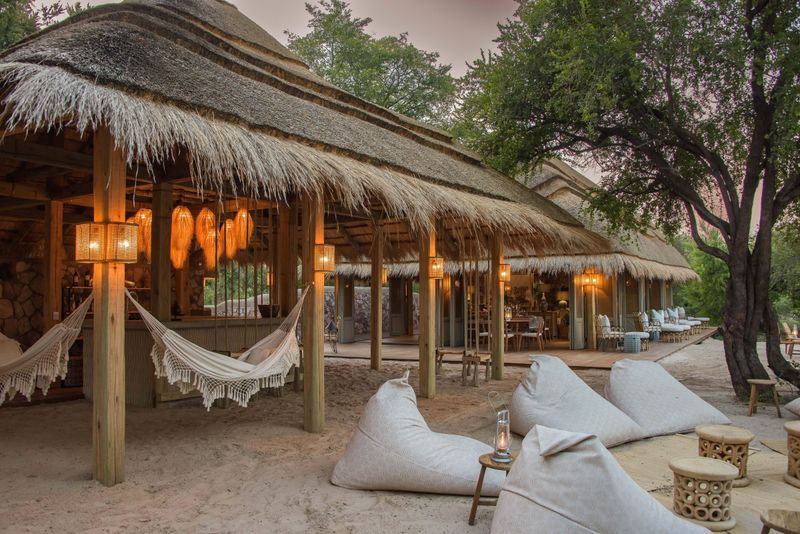 Beach bar atmosphere at Mpala Jena - one of the best lodges in Victoria Falls