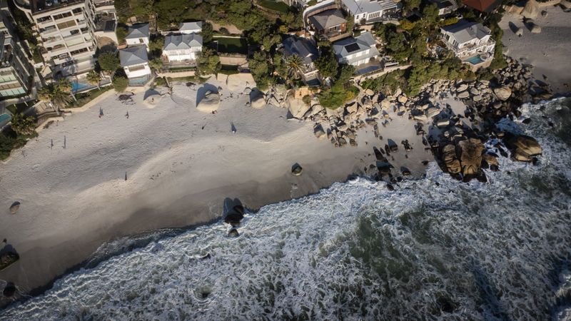 Drone photo of Clifton 2nd beach in Cape Town