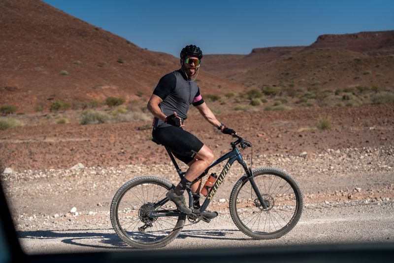 Luke Lalin on his bike