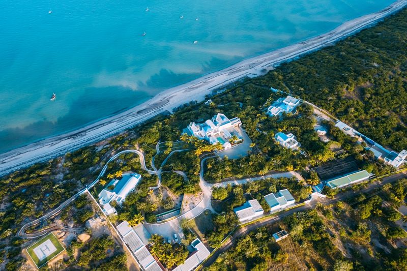 Aerial view of Santorini Mozambique