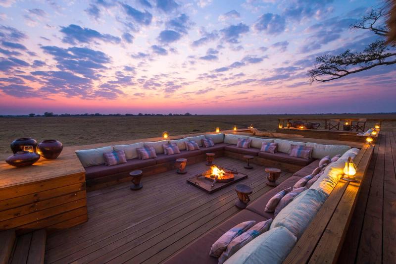 Spectacular sundowners at Shumba Camp