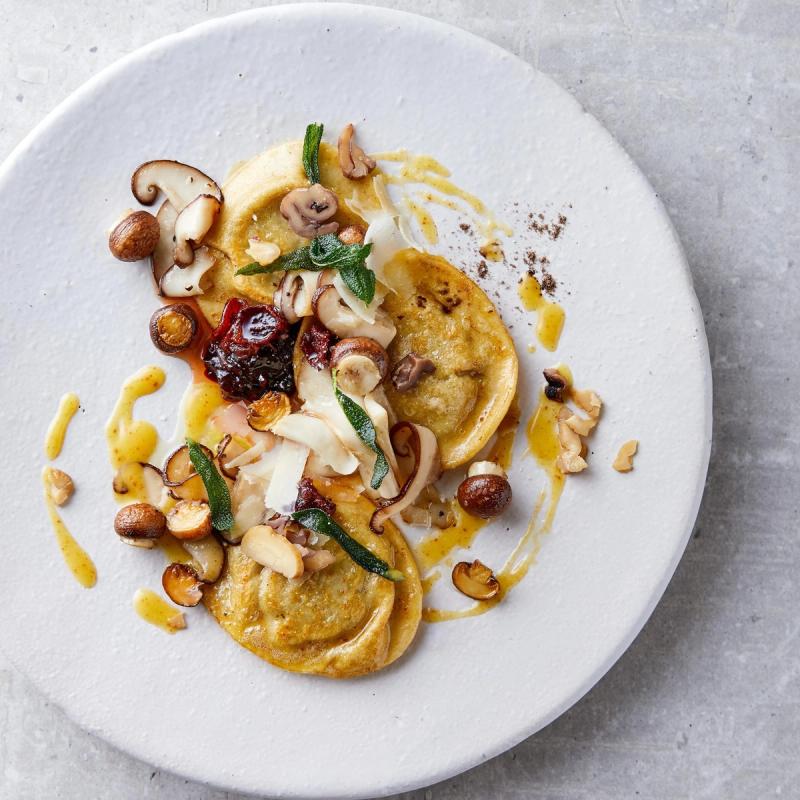 Wild mushroom ravioli at Noop