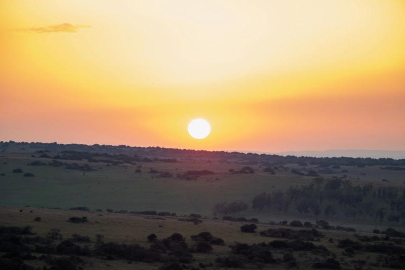 Sunset on safari at Amakhala Private Game Reserve
