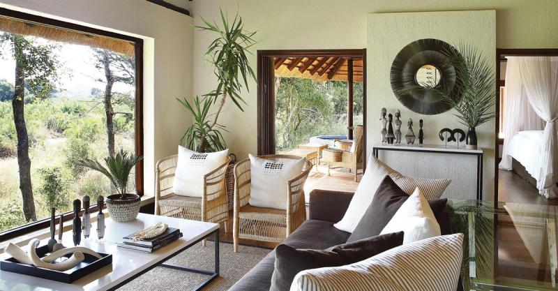 Una de las suites de Londolozi Tree Camp