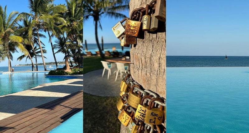 Photo collage of Sam's stay at Vilanculos Beach Lodge