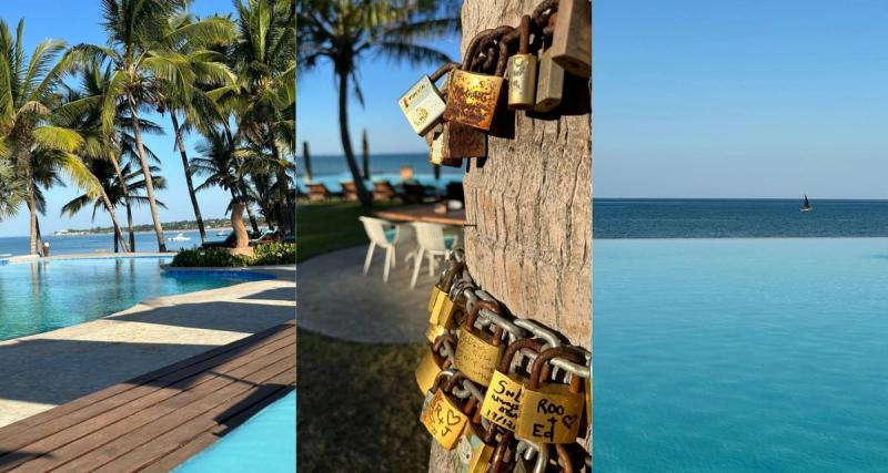 Photo collage of Sam's stay at Vilanculos Beach Lodge