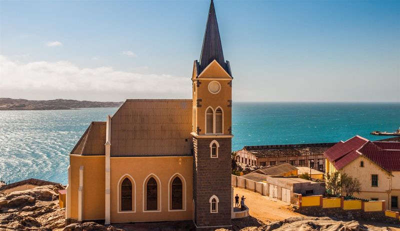 German colonial church overlooking Lüderitz, Namibia