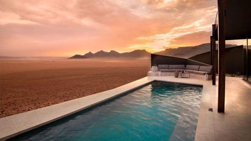 Swimming pool at andBeyond Sossusvlei Desert Lodge