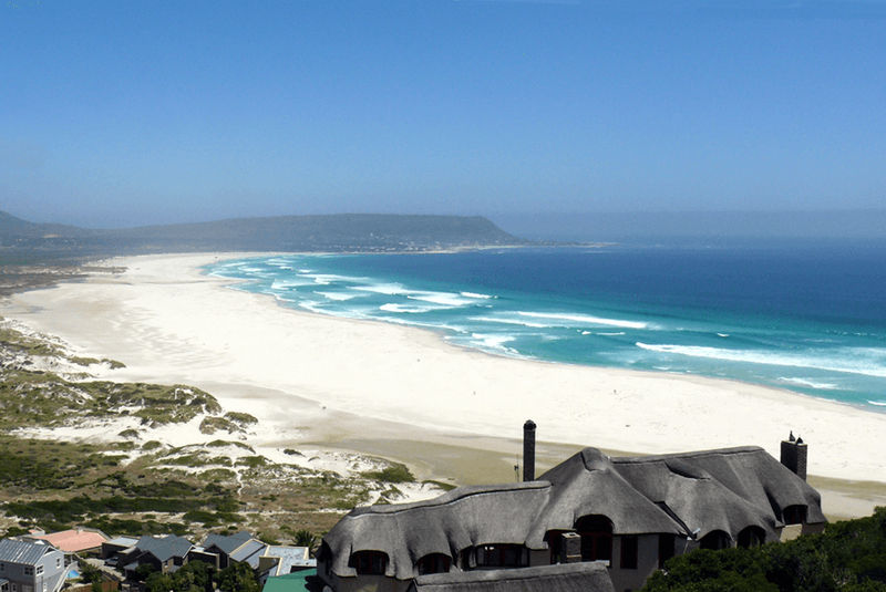 The sandy white beach of Noordhoek near Cape Town