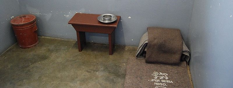 A glimpse into one of the cells on Robben Island