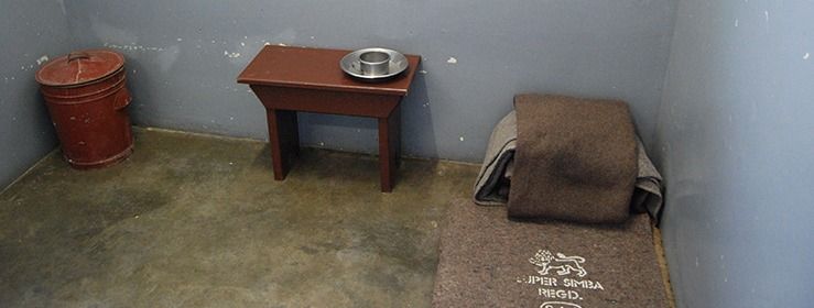 A glimpse into one of the cells on Robben Island