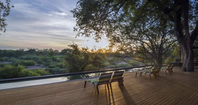 Sit on the deck at Silvan Safari and enjoy your front-row seats to the greatest wildlife show in Africa