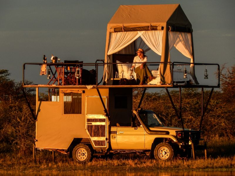 Glamping in the wilderness of Etosha National Park, Namibia