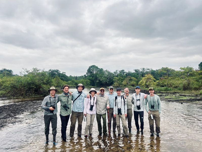 David Ryan from Rhino Africa and his friends in Odzala-Kokoua National Park, Congo