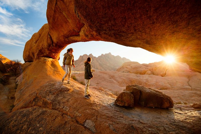 Spitzkoppe rock formations in Namibia at sunrise