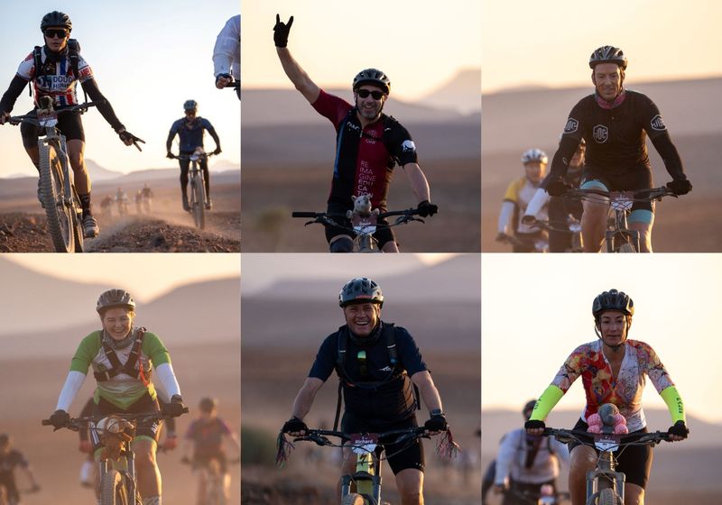 Collage of individual riders - their spirits soaring