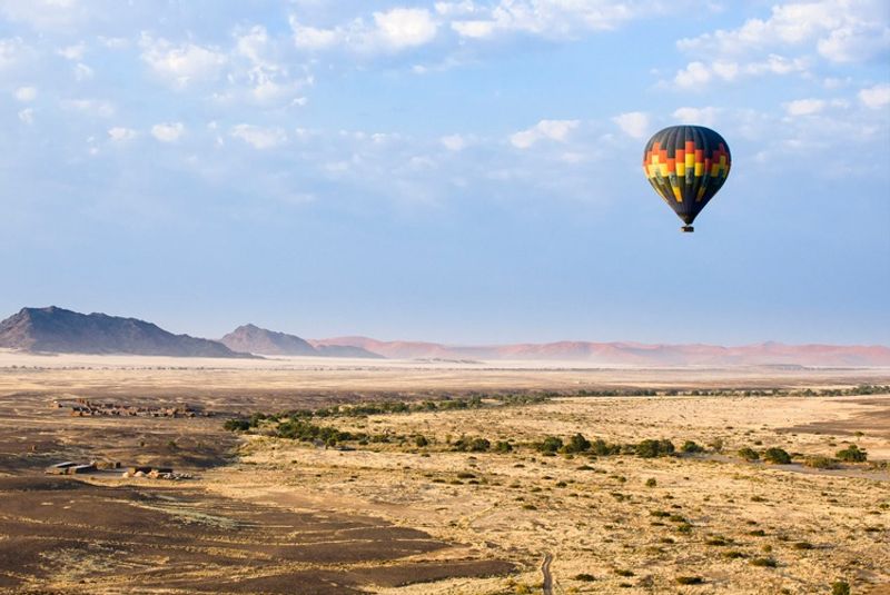 Hot air ballooning over the Sossusvlei landscape