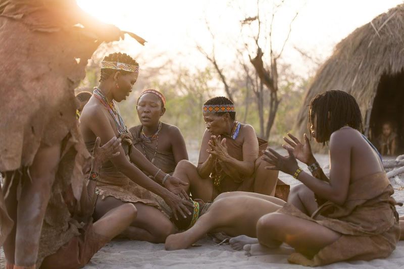 San Bushmen in the Kalahari, Botswana