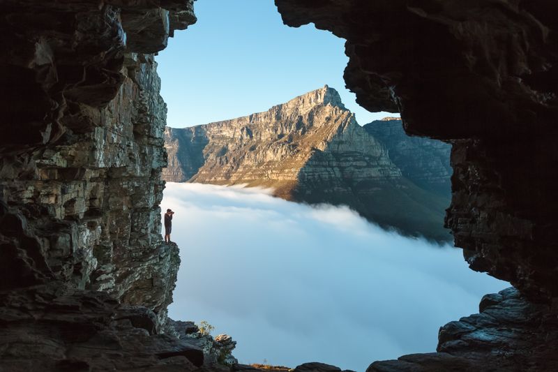 View of Table Mountain from Wally's Cave