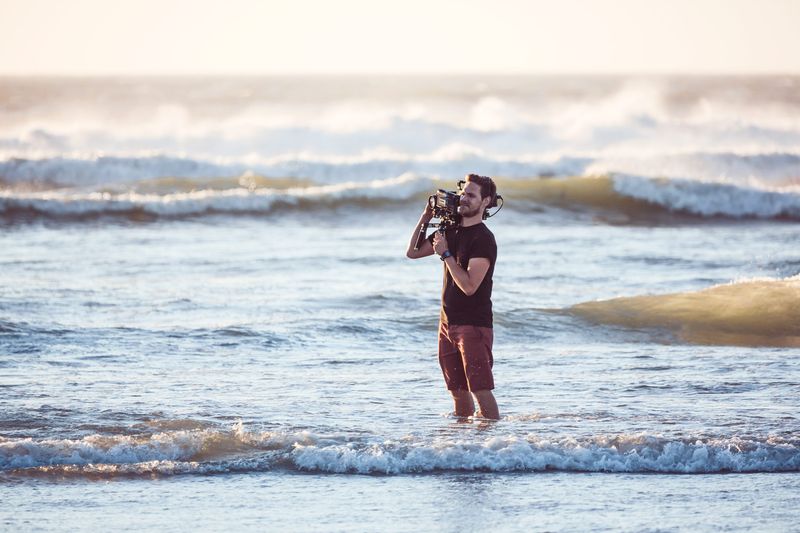 Cameraman in the sea