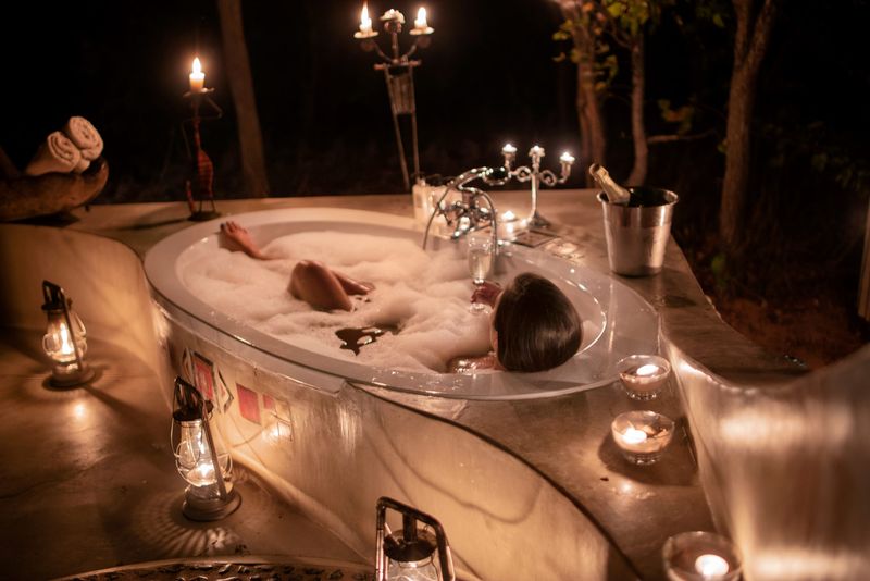 Changa outdoor bath setup