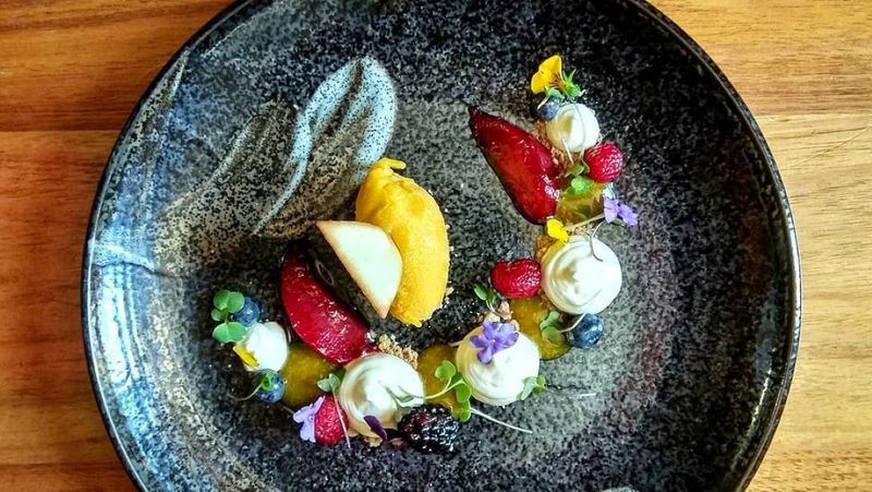 Fine dining food plating