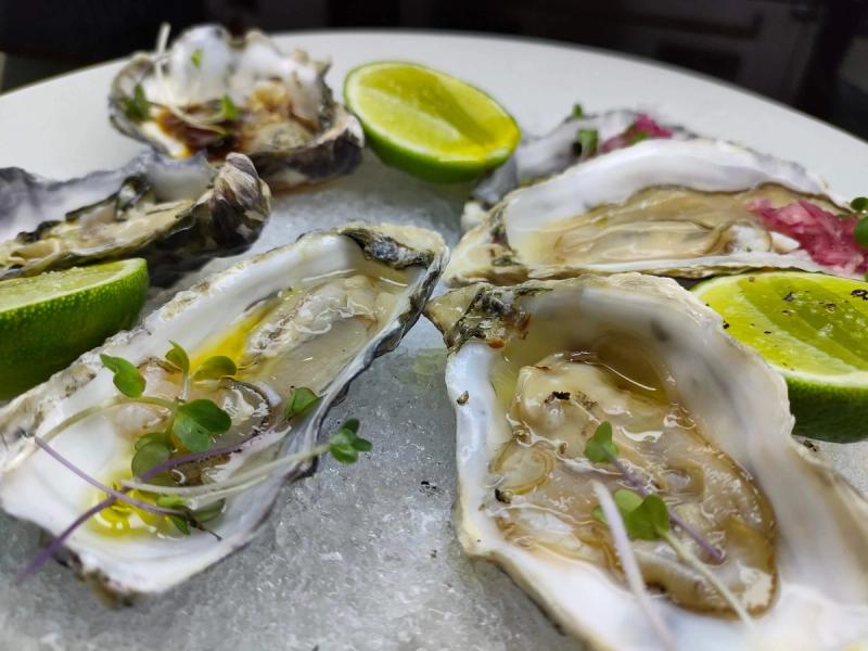 A platter of oysters