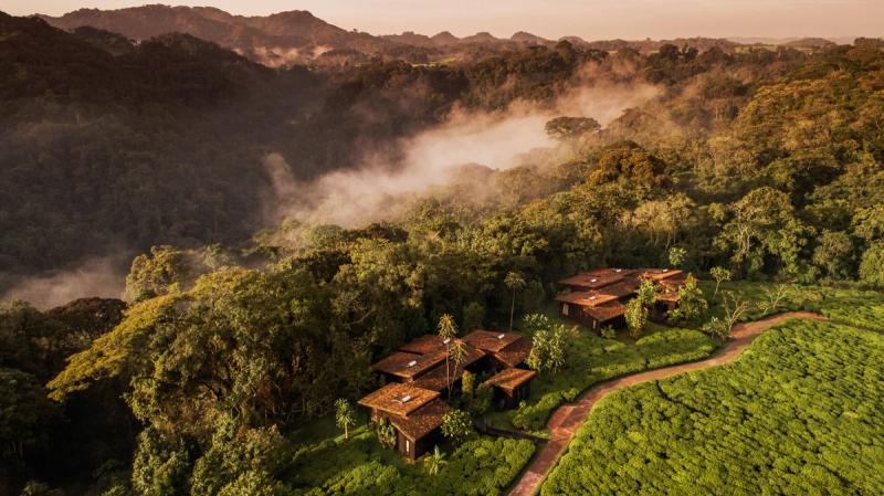 Das One&Only Nyungwe House im Nyungwe Nationalpark aus der Luft