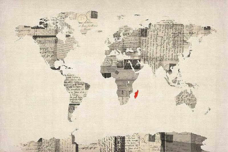 Representation of Lemurs on a World Map