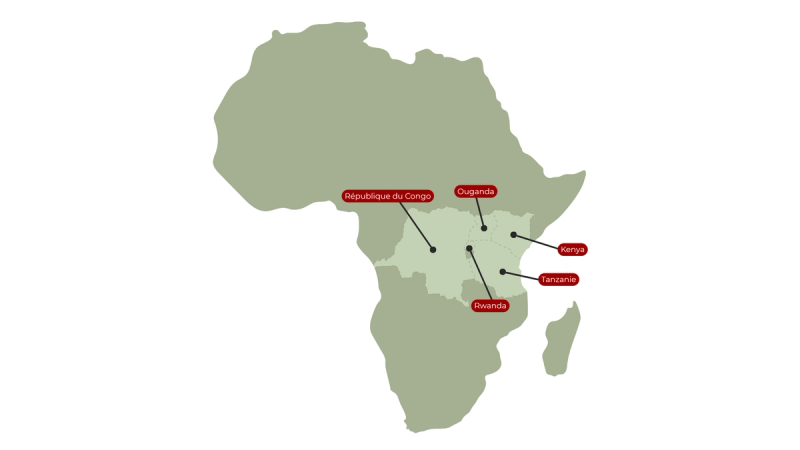 French map of East Africa