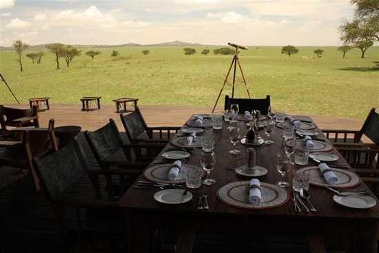 Dine with views out over the plains