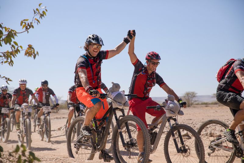 Challenge4ACause riders in the desert