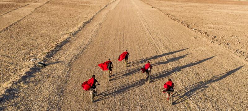Challenge4ACause riders in the desert