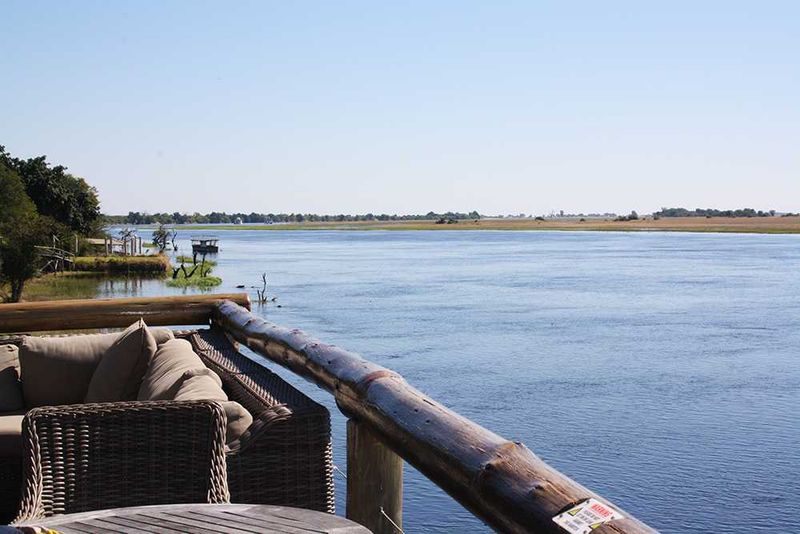 Our view from the deck at Chobe Game Lodge