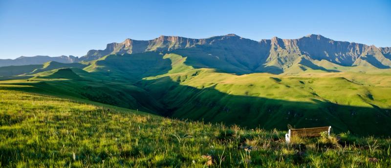Views of Cathedral Peak in the Drakensberg Mountains