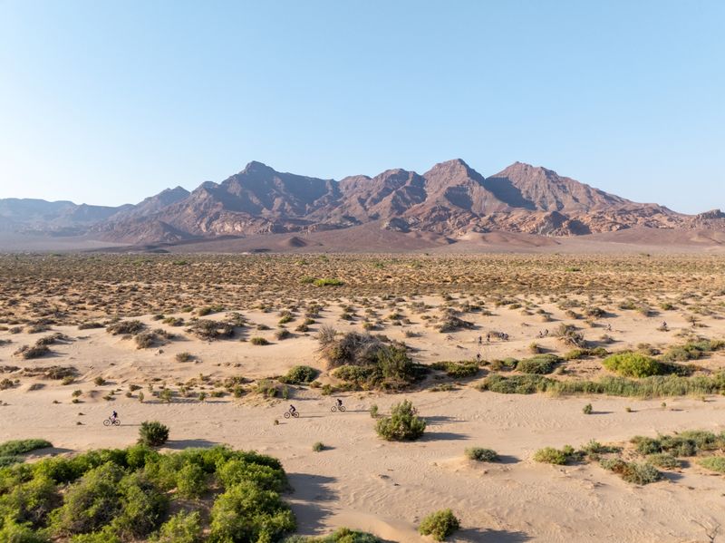 riders from a distance