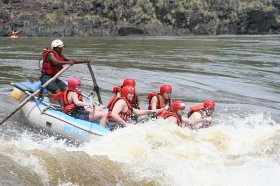 Get wild in a raft down the Zambezi