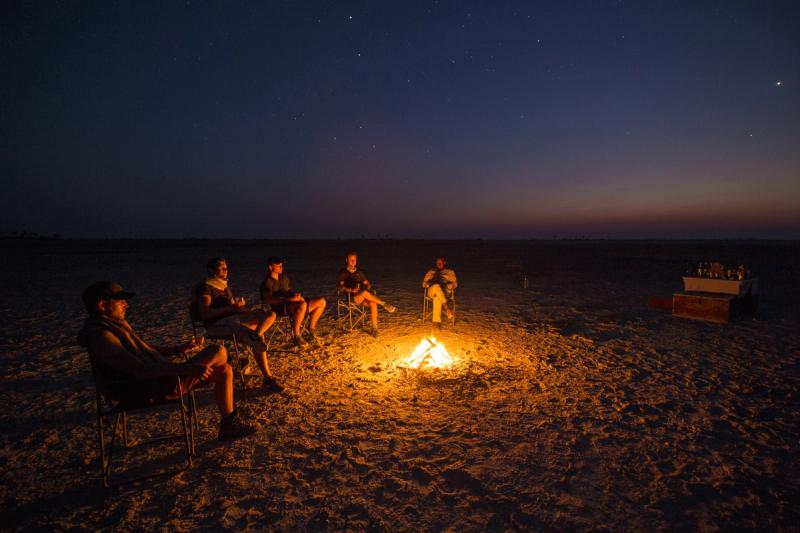 Campfire stories in Botswana