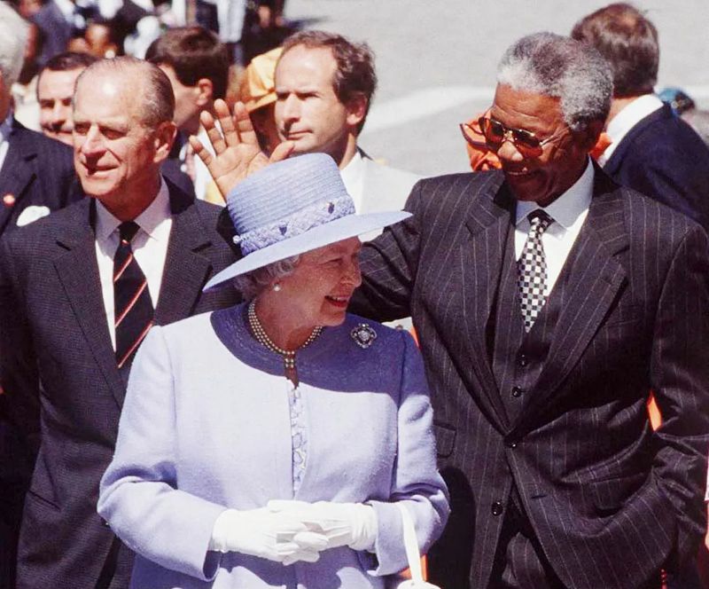 La Reina Isabel II et Nelson Mandela