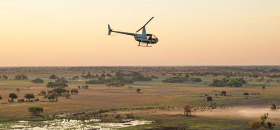Traumhafte Helikopterflüge in Afrika