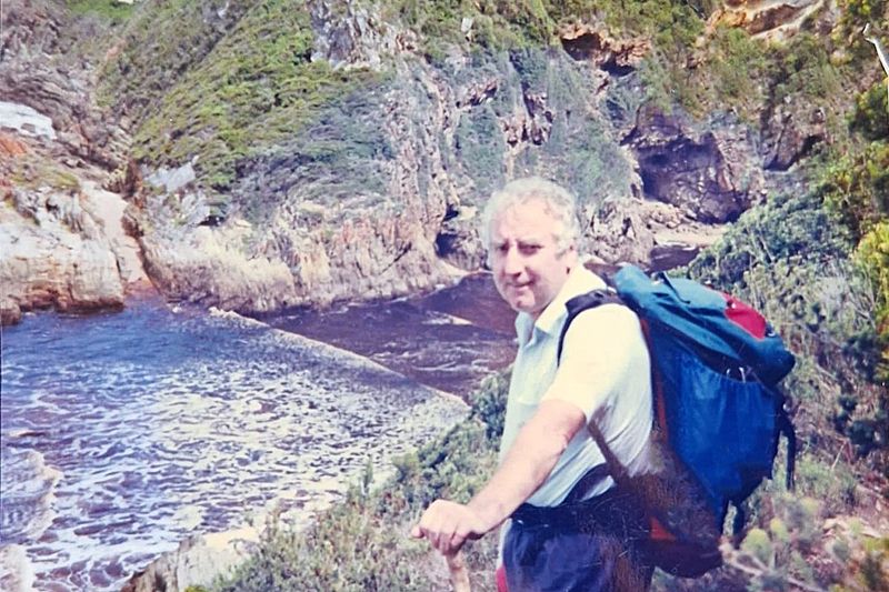 Roy Ryan hiking in the mountains