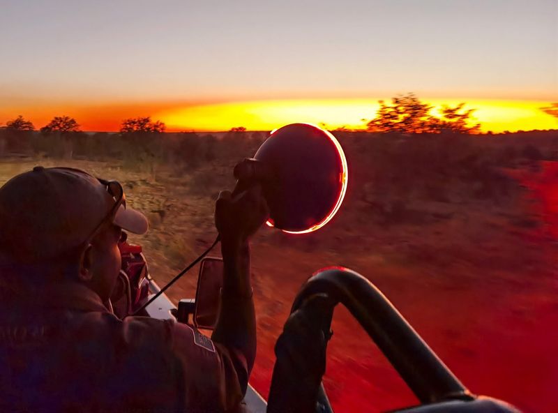 After-dark safafri in Victoria Falls, ZImbabwe