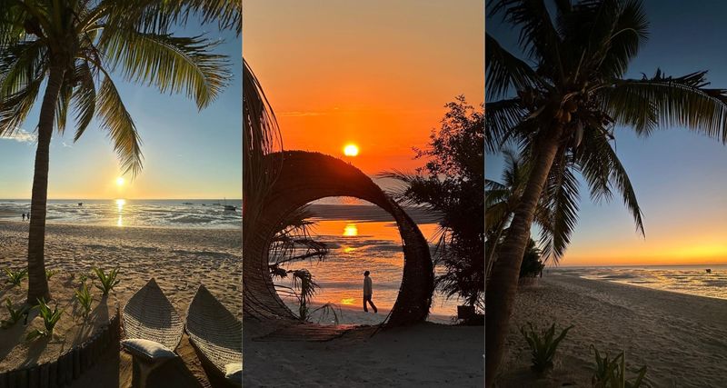 Photo collage of Sam's stay at Azura