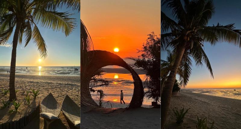 Photo collage of Sam's stay at Azura